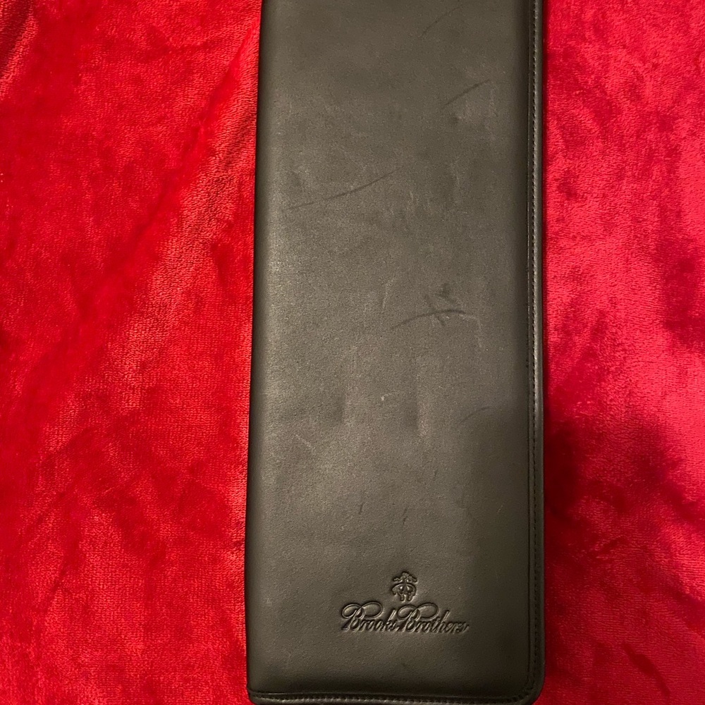 Brooks Brothers leather tie case.